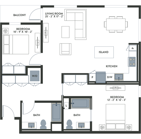 Legacy at Hayward Hayward CA 2 Bedroom B04 1163 Sq Ft